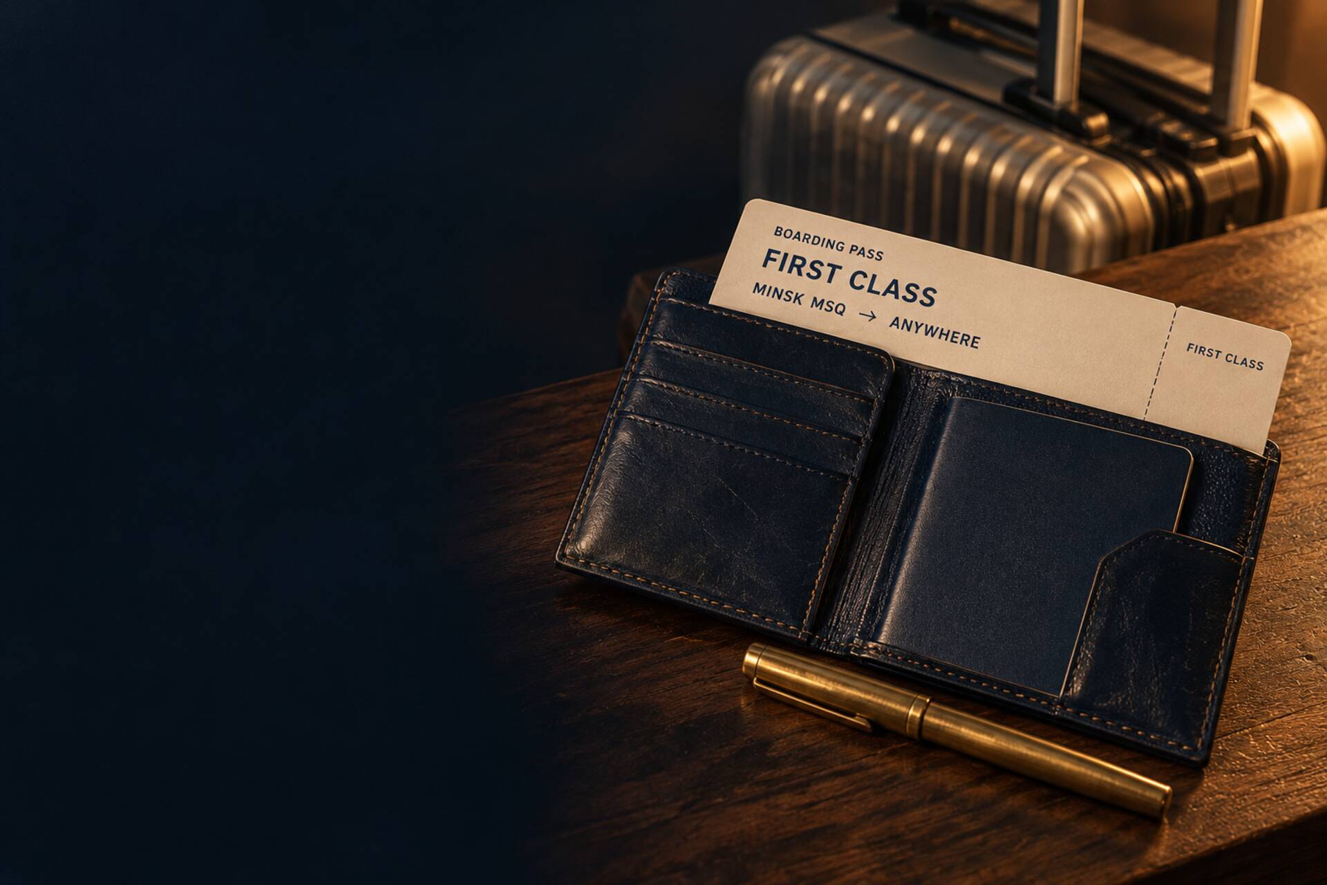 Кошелёк для документов с посадочным талоном First Class